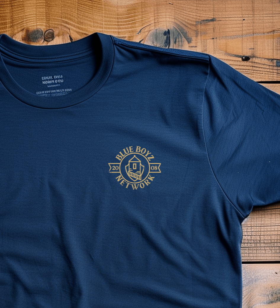 Back Four Blue Boyz Crest Tee T-Shirt