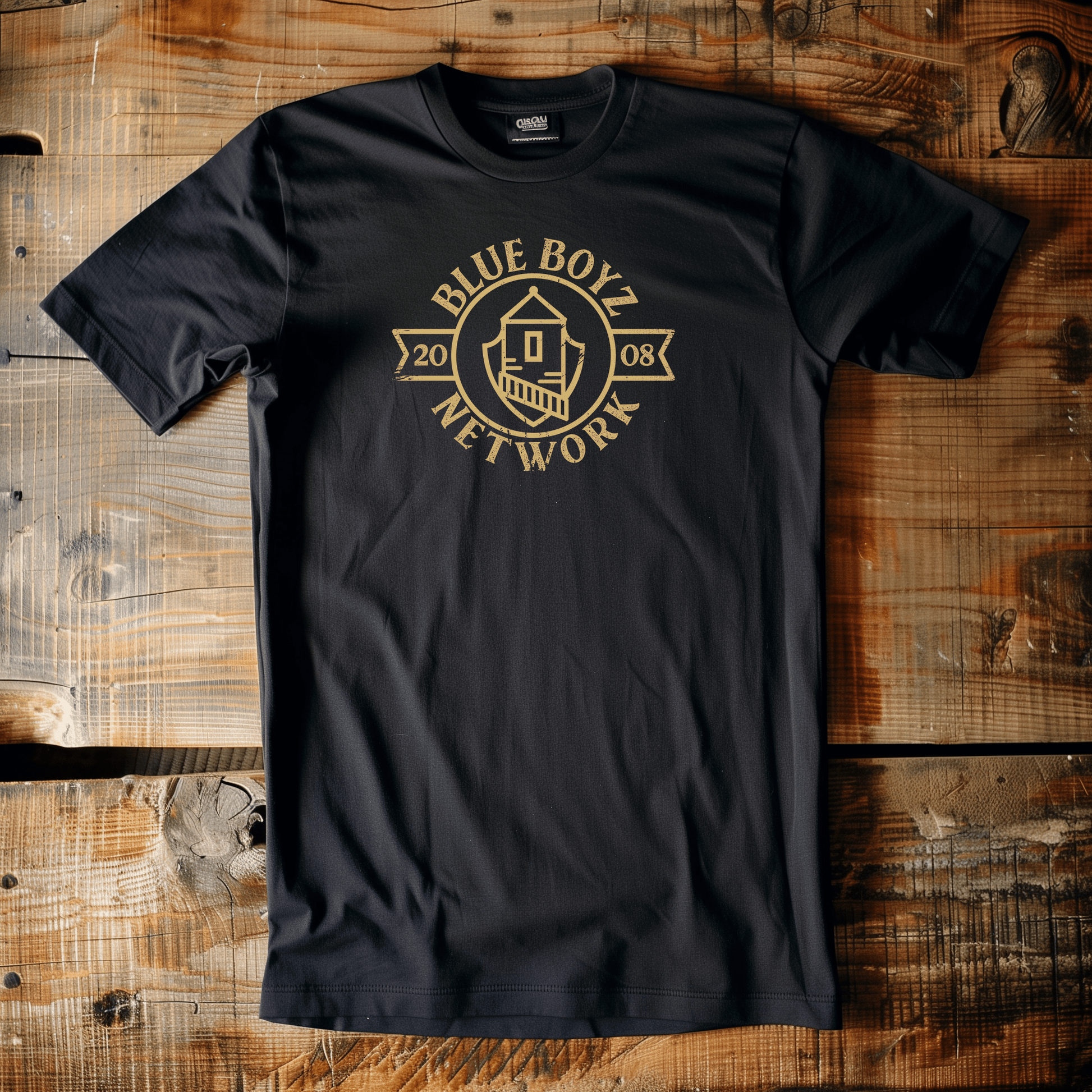 Back Four Blue Boyz Large Crest Tee T-Shirt