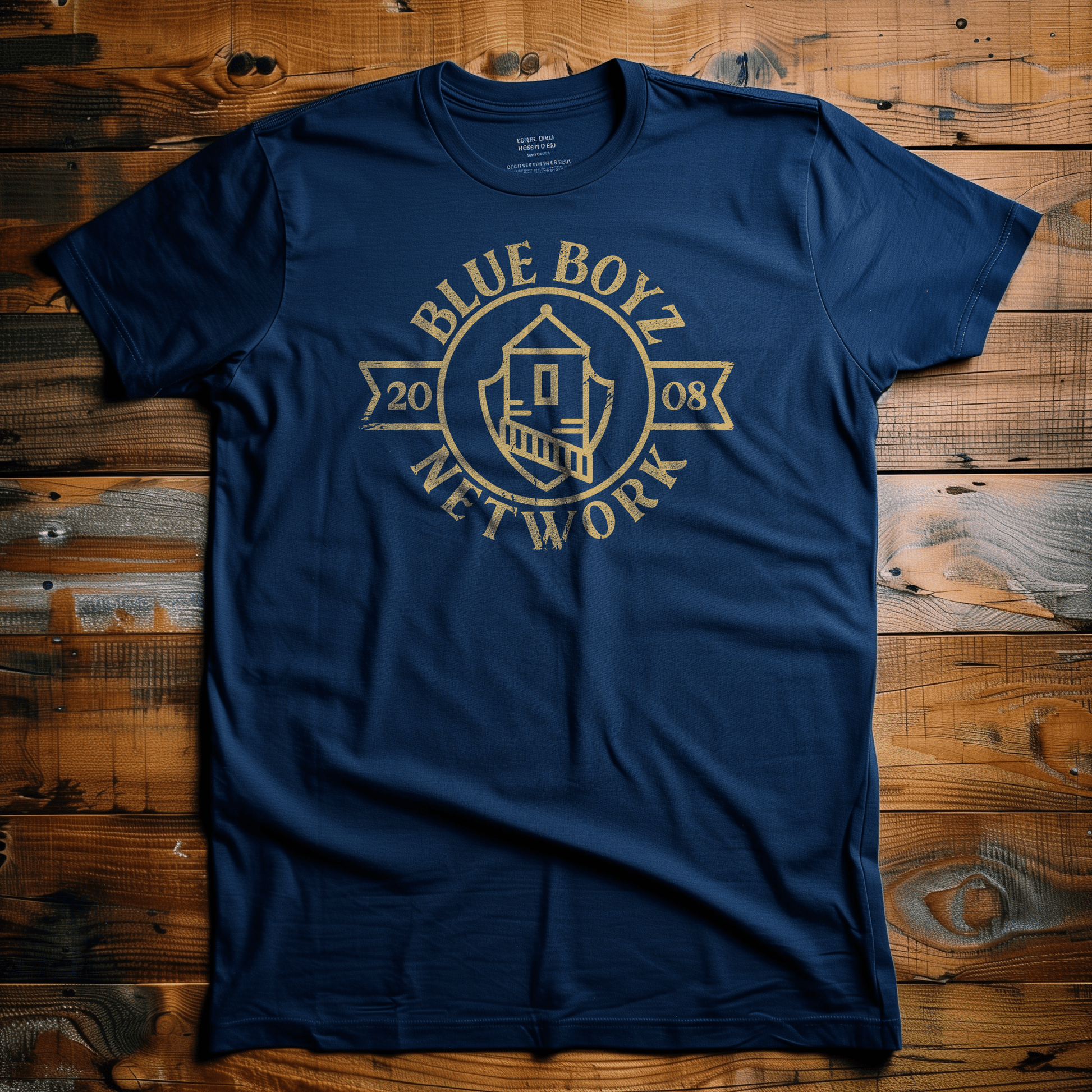 Back Four Blue Boyz Large Crest Tee T-Shirt