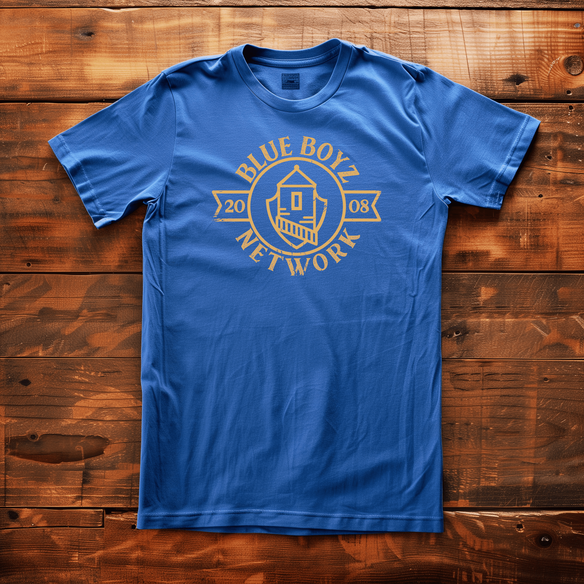 Back Four Blue Boyz Large Crest Tee T-Shirt