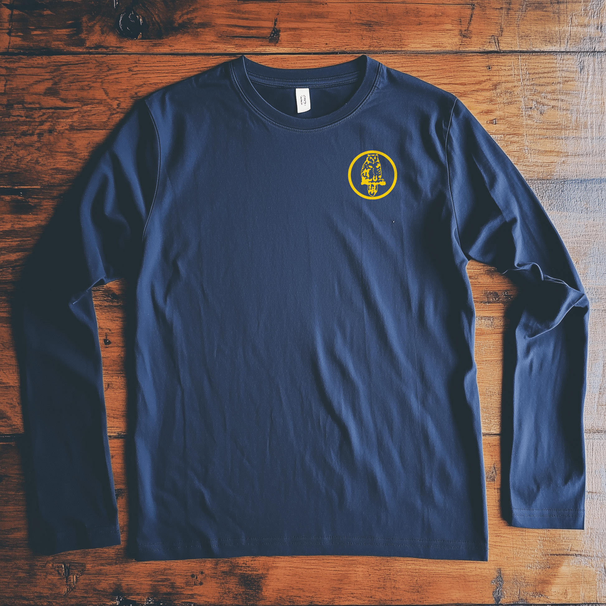 Back Four LUFC Owl Crest Long Sleeve Tee T-Shirt