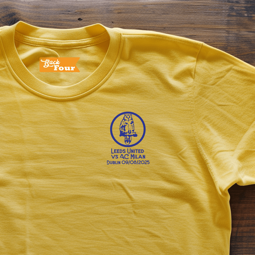 Back Four LUFC Owl Dublin Souvenir Tee T-Shirt