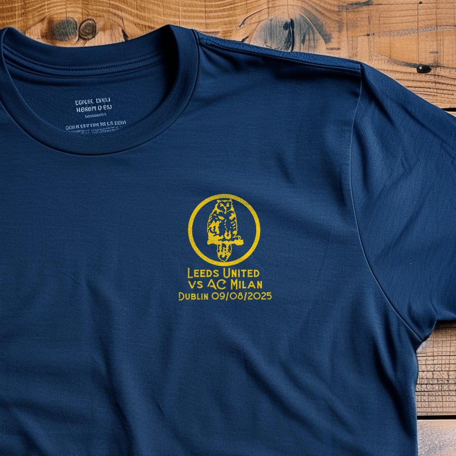 Back Four LUFC Owl Dublin Souvenir Tee T-Shirt