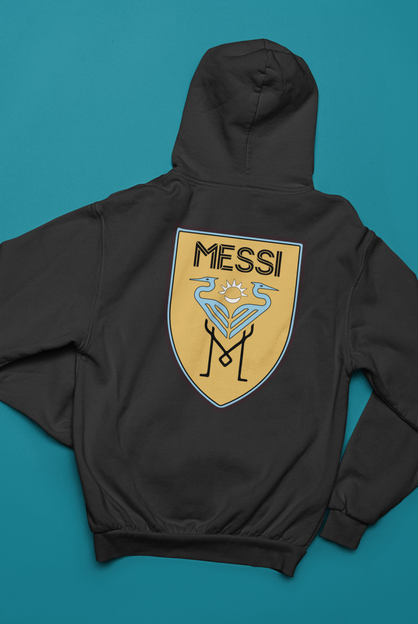 Back Four Mens Hoodie - Inter Miami / Argentina / Leo Mashup Hoodie