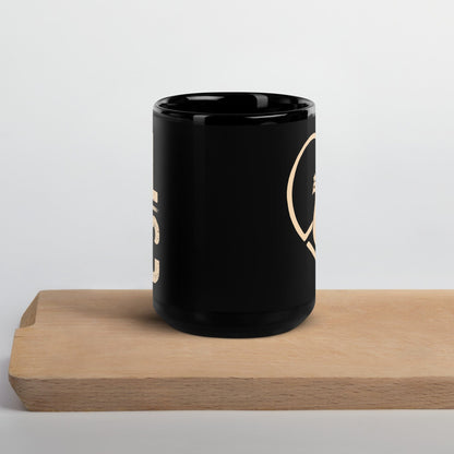 Back Four OLFC Cross/Peacock Heart Mug - Black Mugs