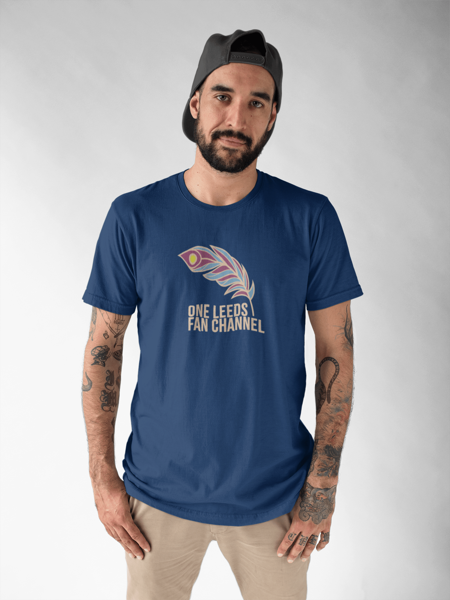 Back Four One Leeds Fan Channel - Peacock Feather T-Shirt