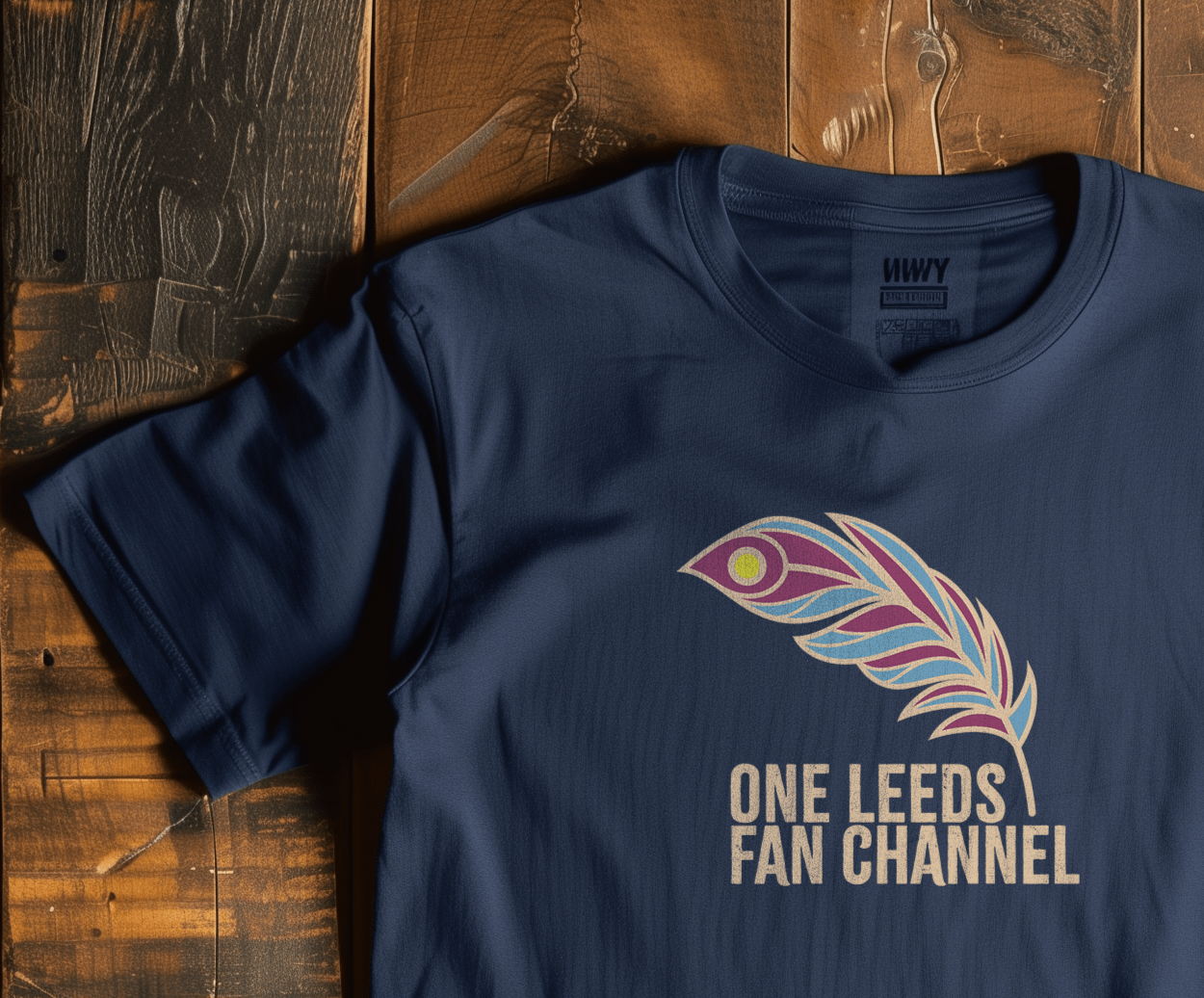 Back Four One Leeds Fan Channel - Peacock Feather T-Shirt