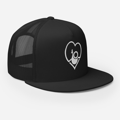 Back Four Peacock Heart Trucker Cap