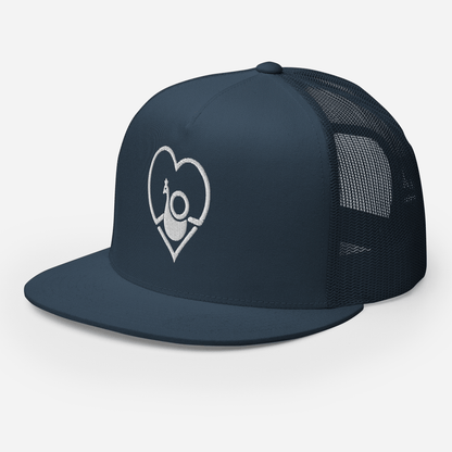 Back Four Peacock Heart Trucker Cap